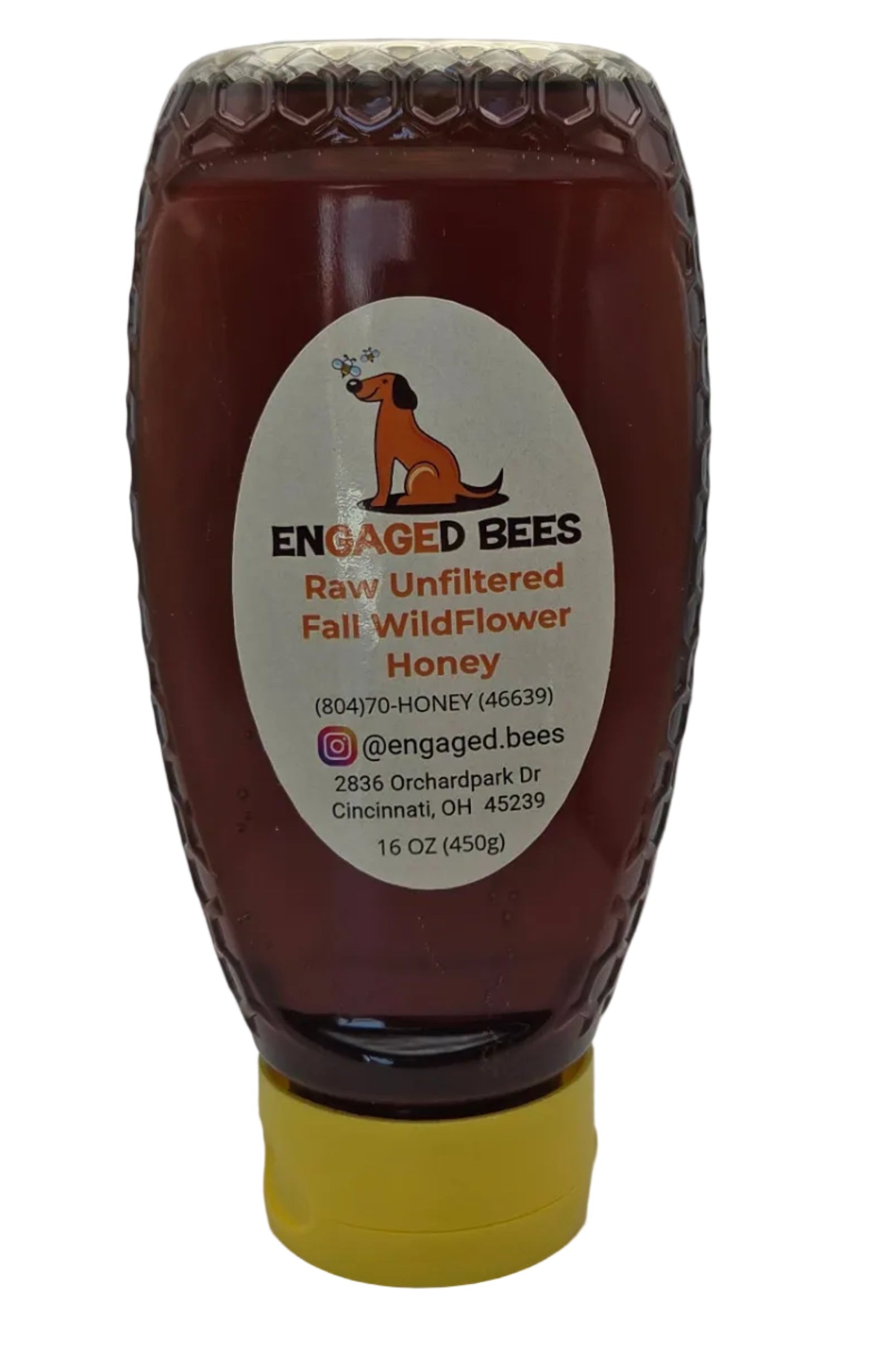 16 oz plastic bottle - fall honey