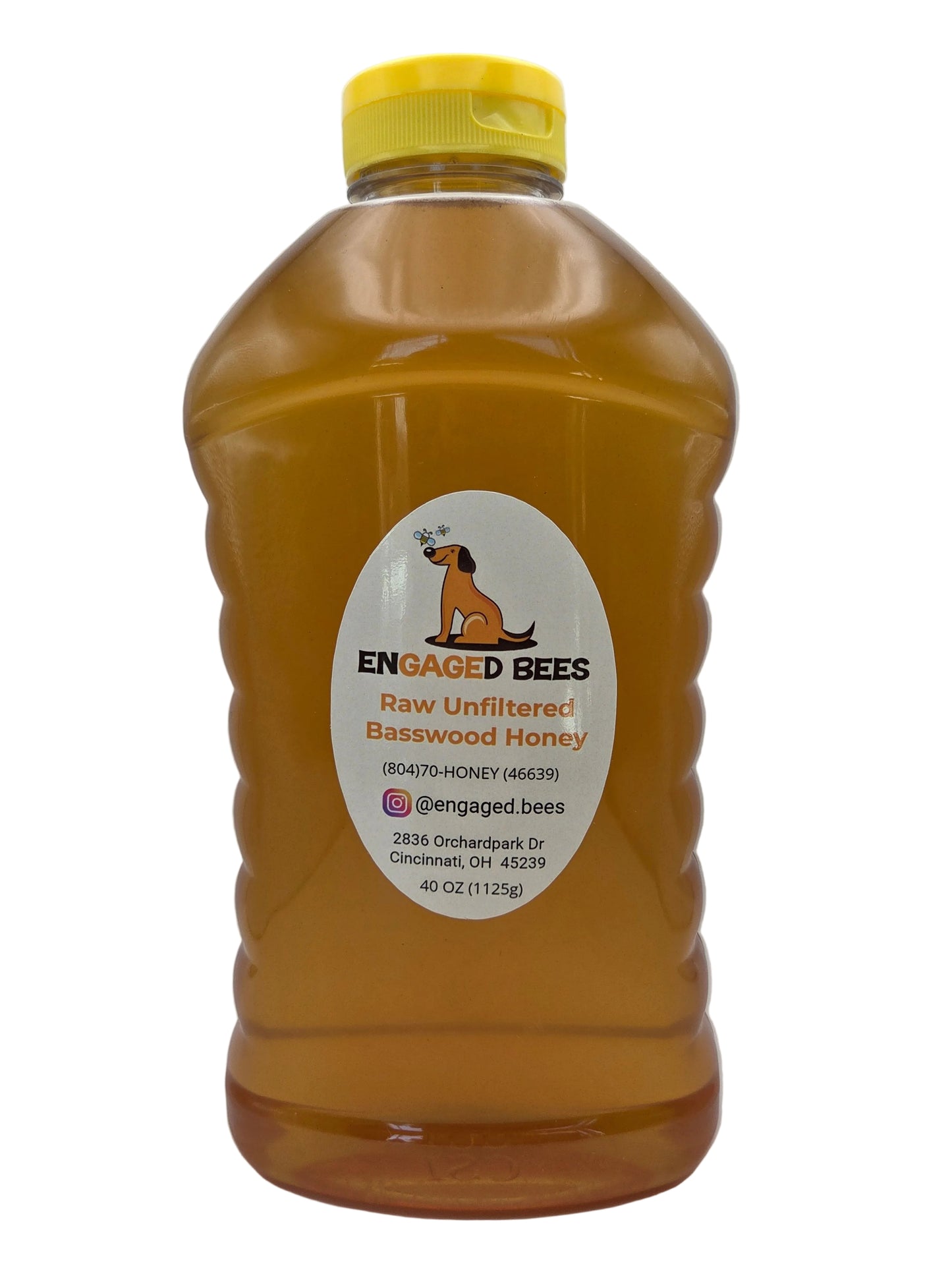 40 oz plastic bottle - spring honey