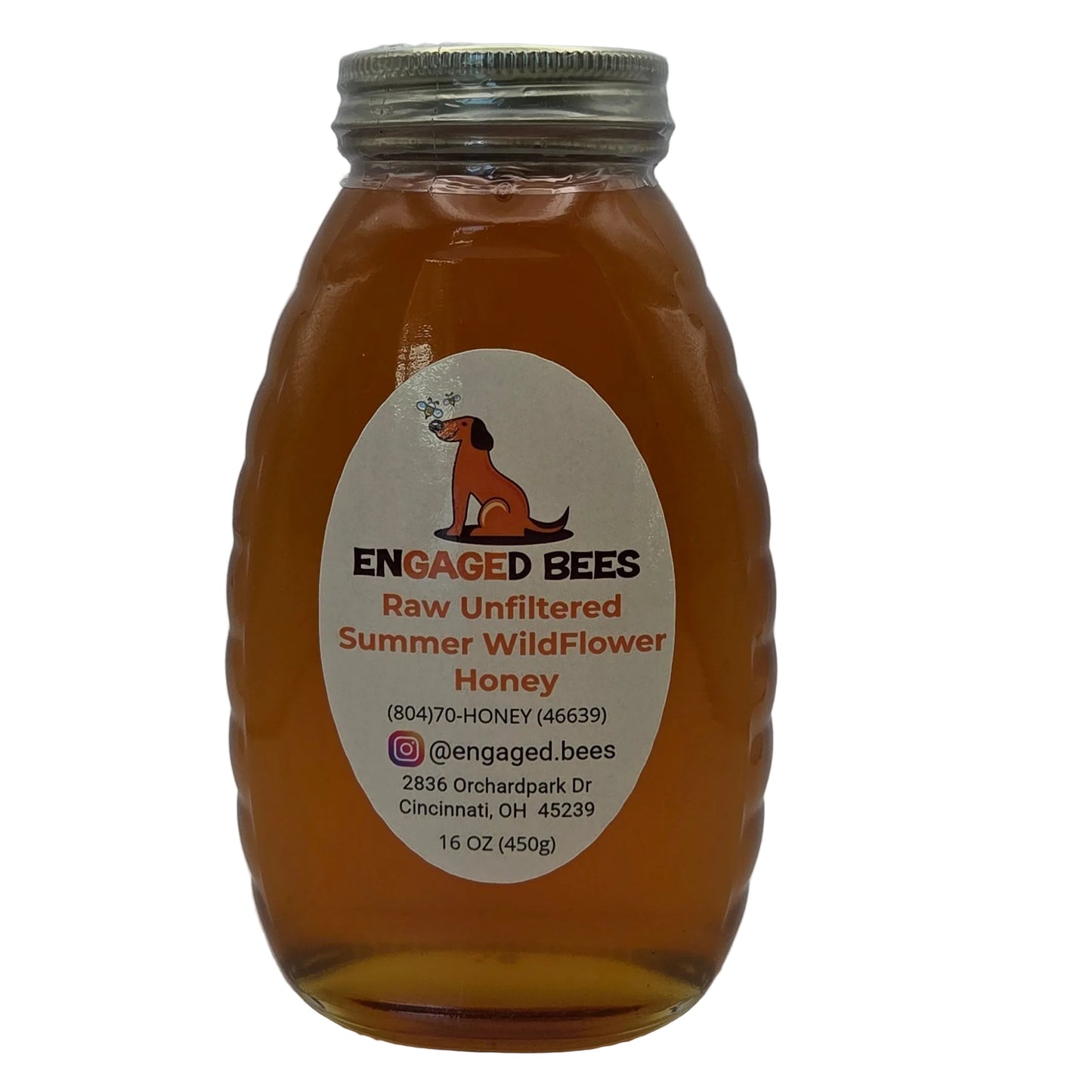 16 oz glass bottle - summer honey